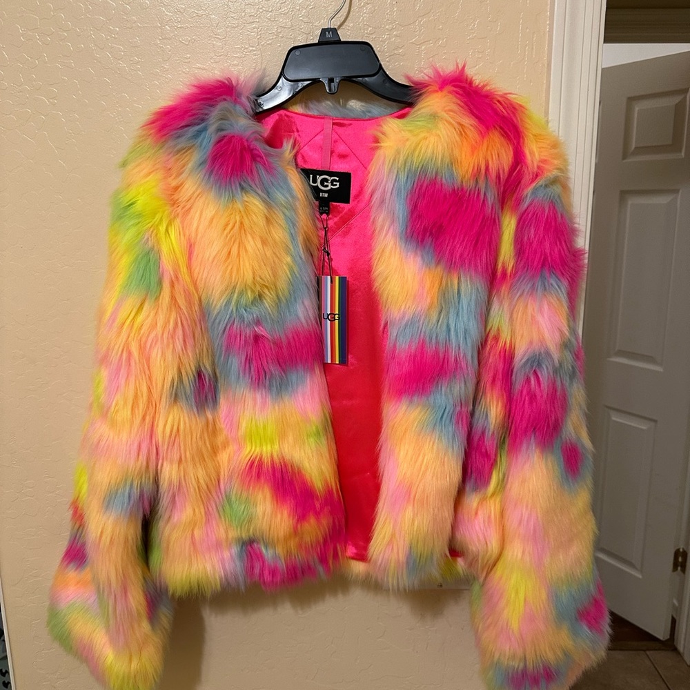 UGG Rainbow Fur Jacket